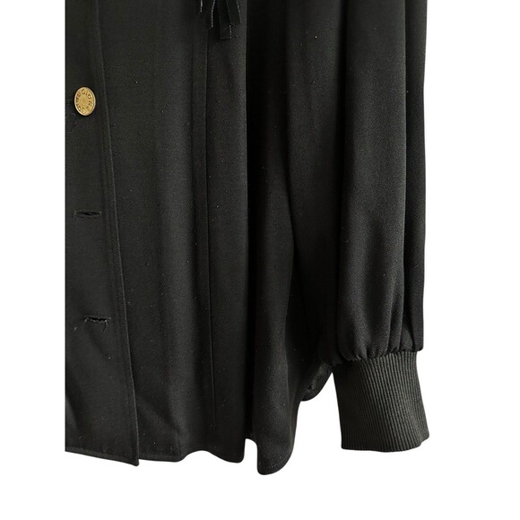 Vintage 80s/90s CRISCIONE Black Wester Aztec Tone Blouse Shirt Jacket Black L - Picture 6 of 9